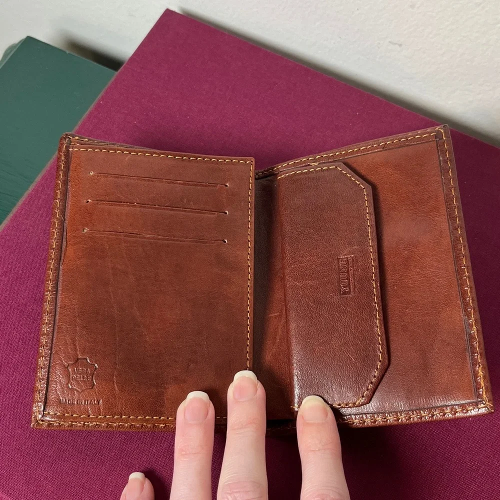 Vera Pelle Young Exclusive 3 Fold‎ Brown Genuine Leather Men's Wallet Italy